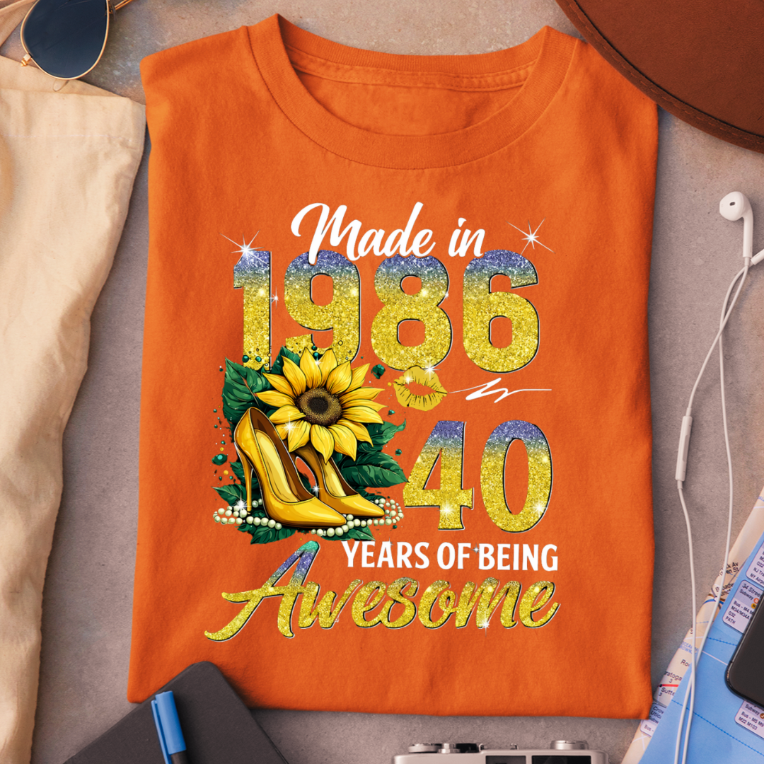 MADE 1986-40 YEARS AWESOME FLOWER QI