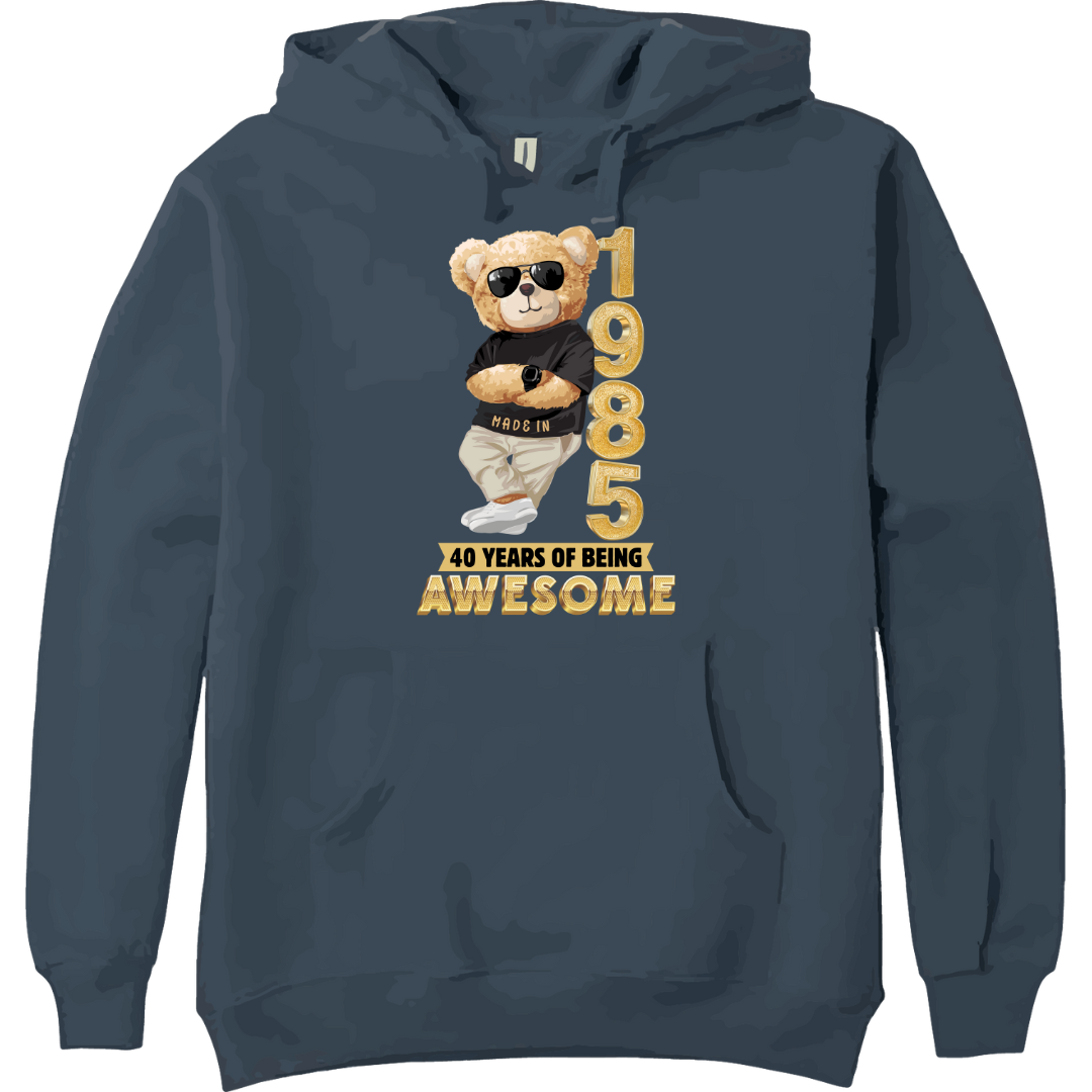 40-1985 YEARS OF AWESOME HOODIE QI