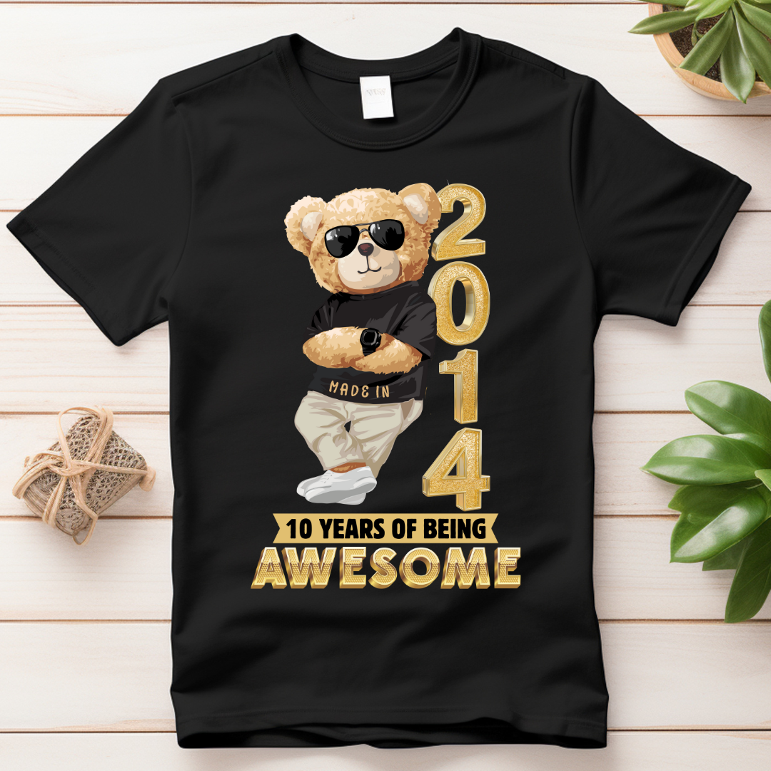 10 YEARS OF BEING AWESOME KIDS SHIRT