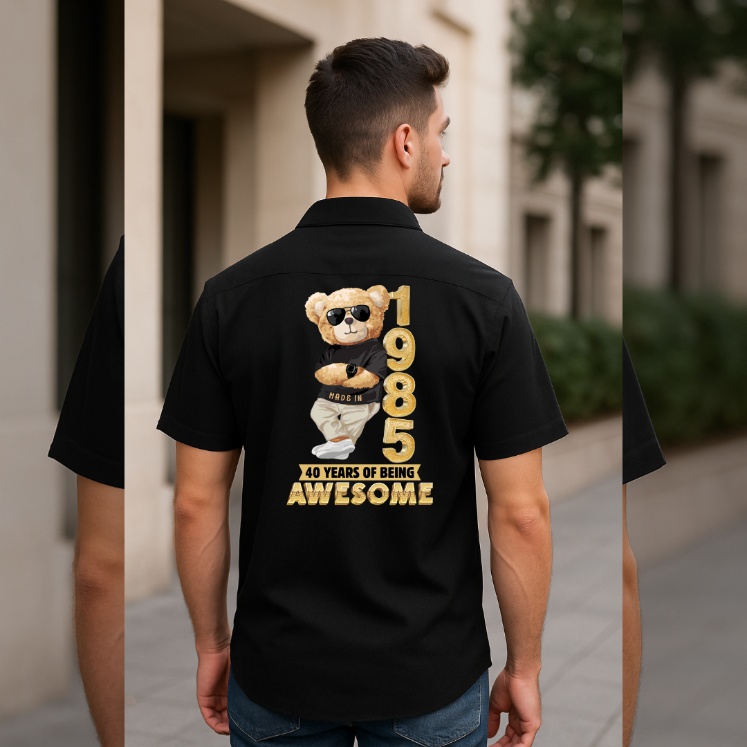 40-1985 BEING AWESOME OVERSIZE SHIRT