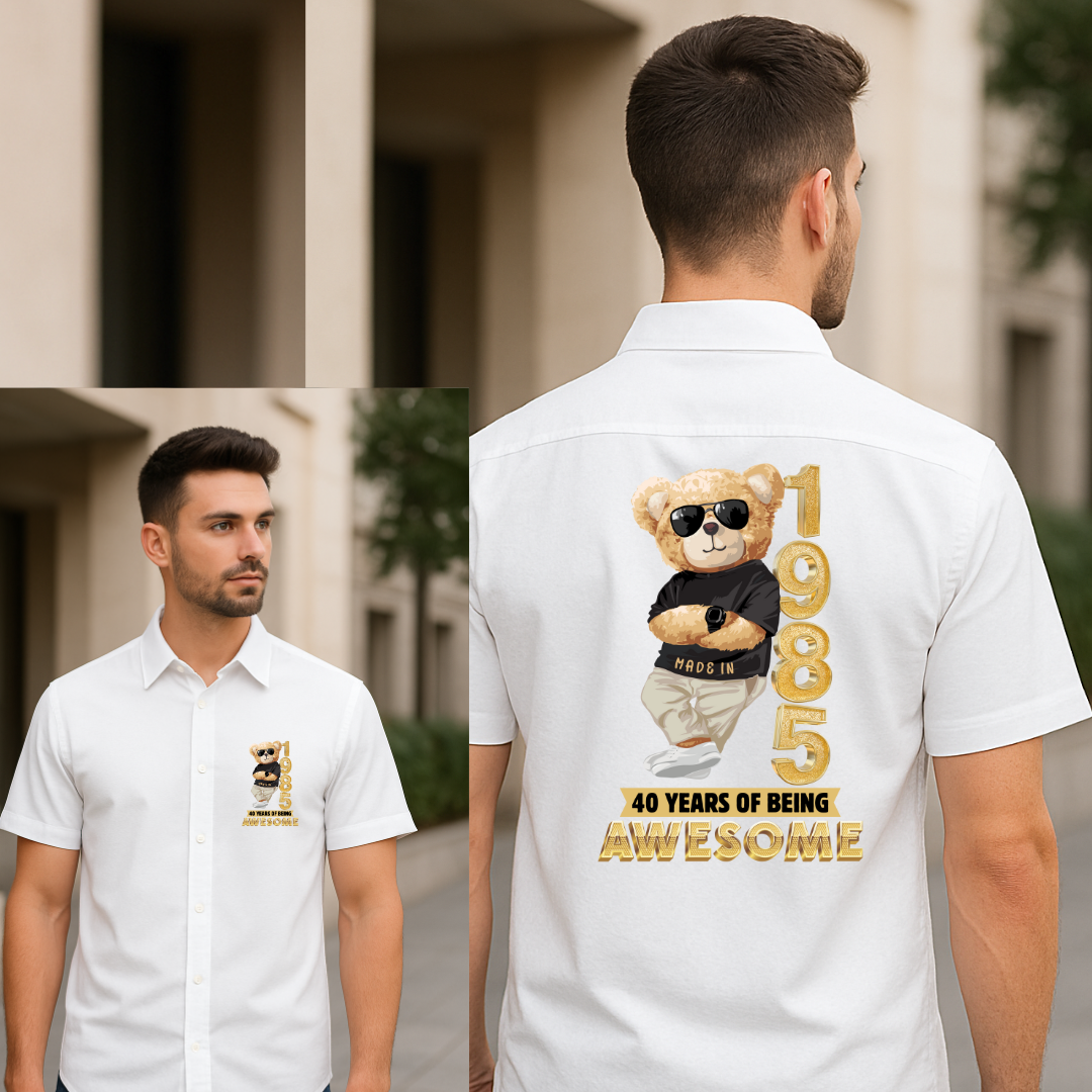 40-1985 BEING AWESOME OVERSIZE SHIRT