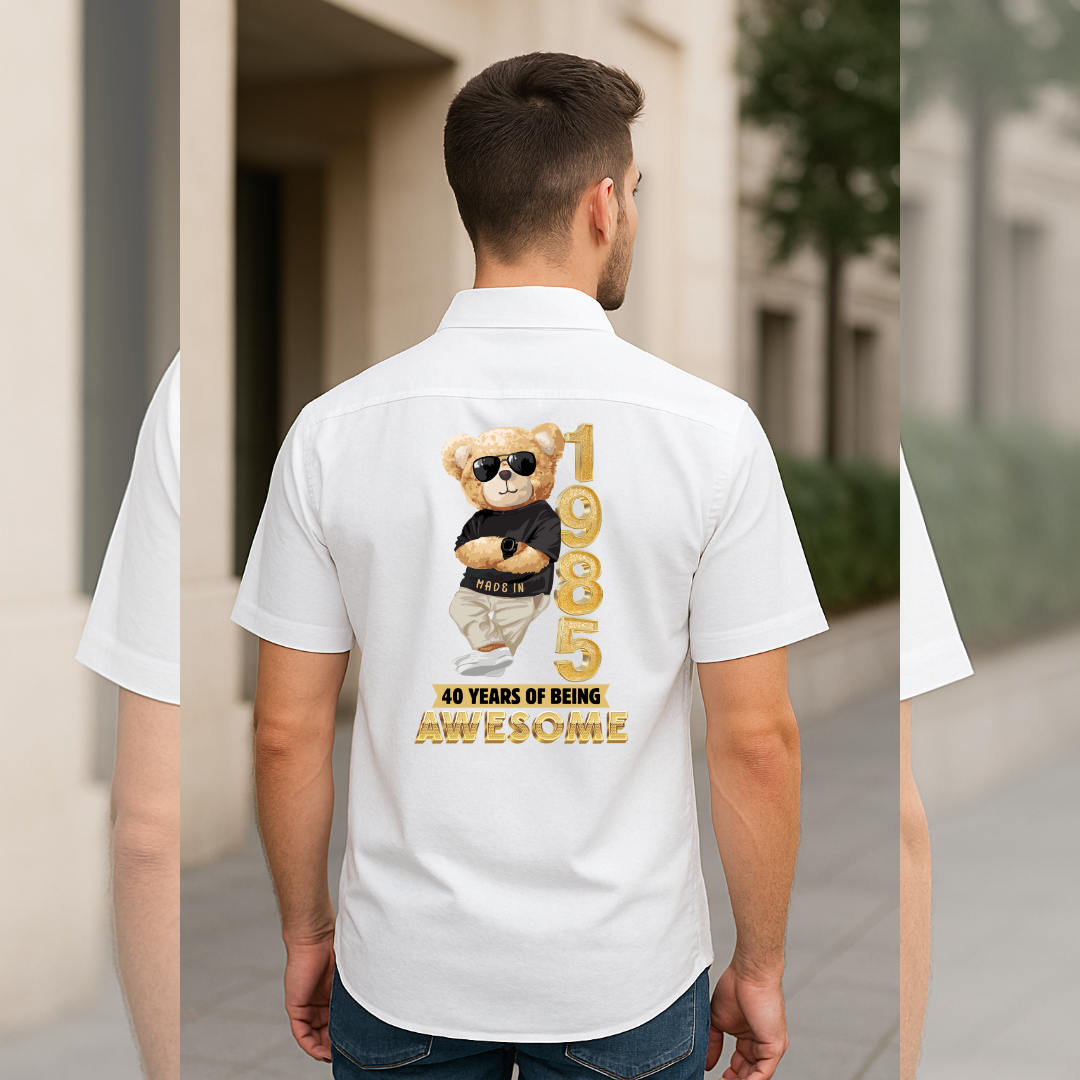 40-1985 BEING AWESOME OVERSIZE SHIRT