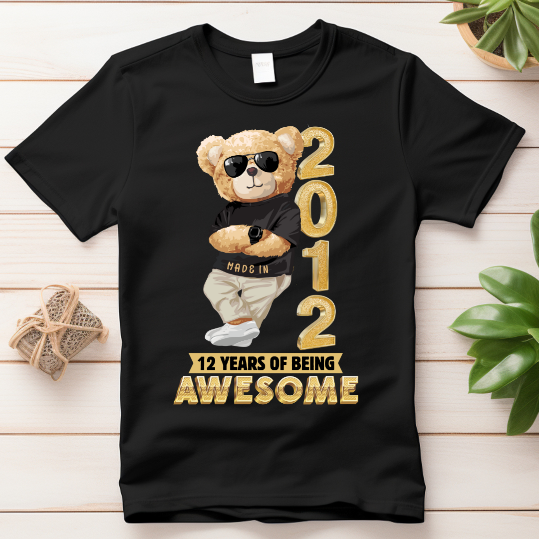 12 YEARS OF BEING AWESOME KIDS SHIRT