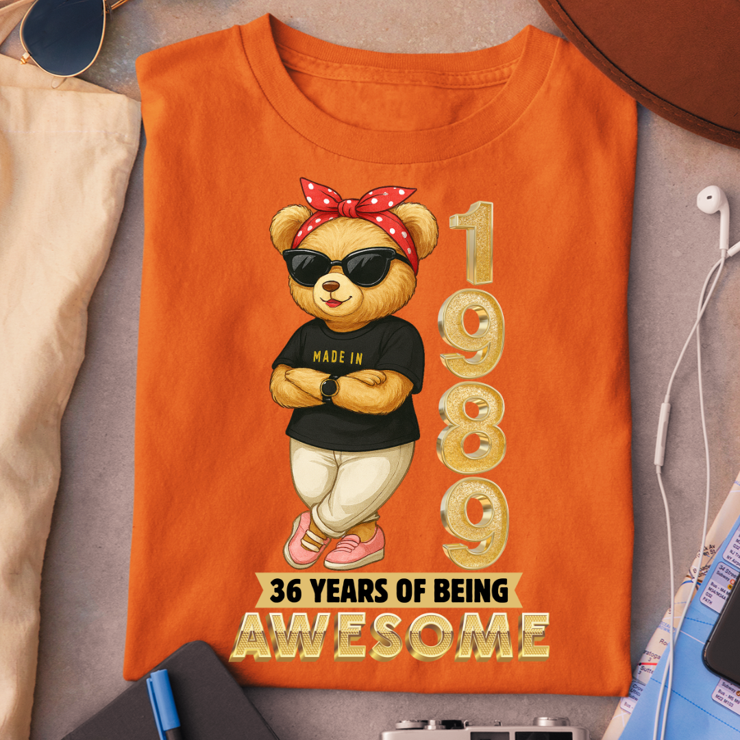 MADE 1989 36 YEARS OF AWESOME QI