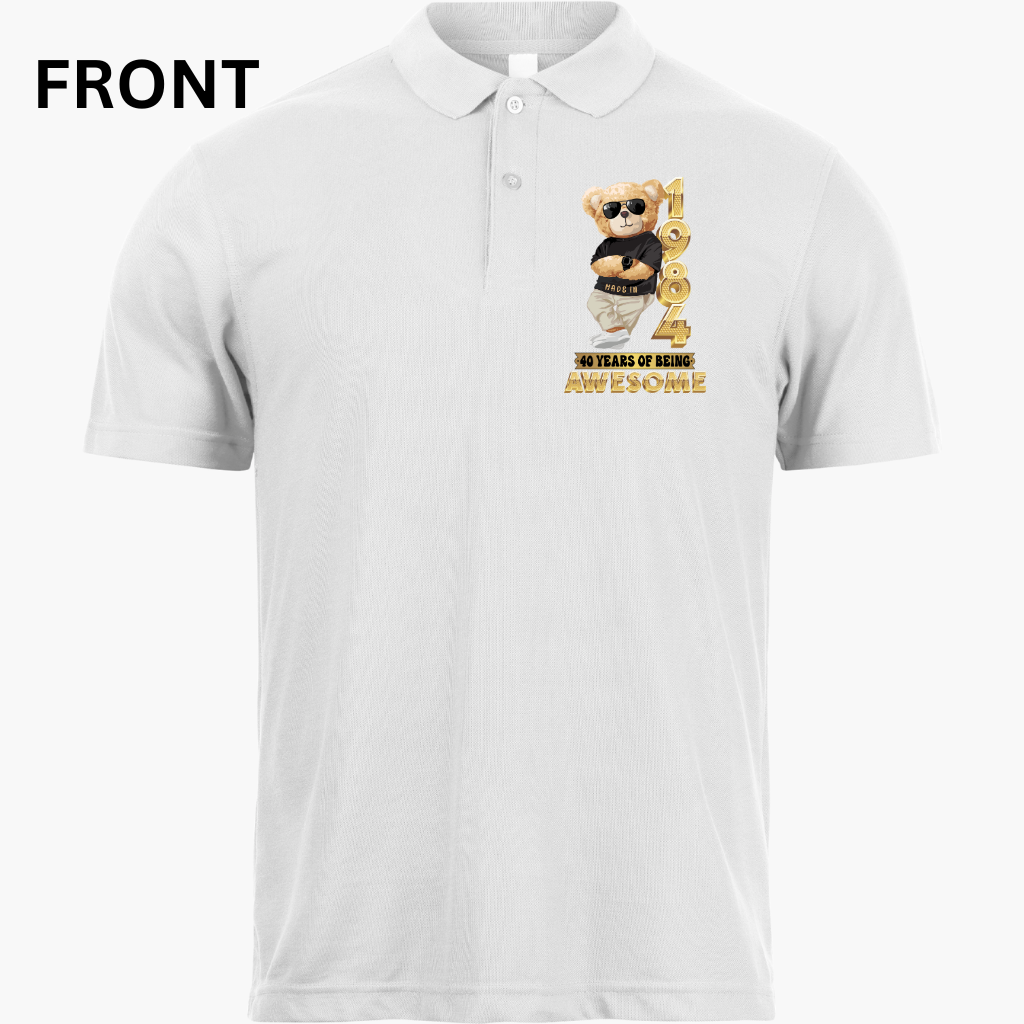 40 YEARS AWESOME POLO SHIRT