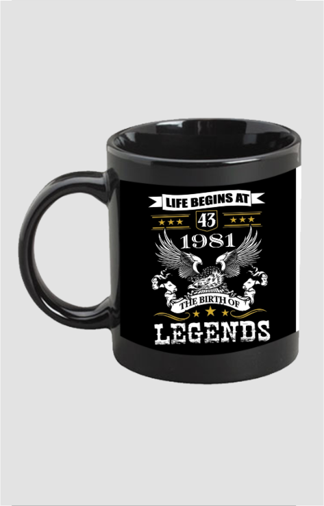 LIFE BEGINS AT 43 MUG