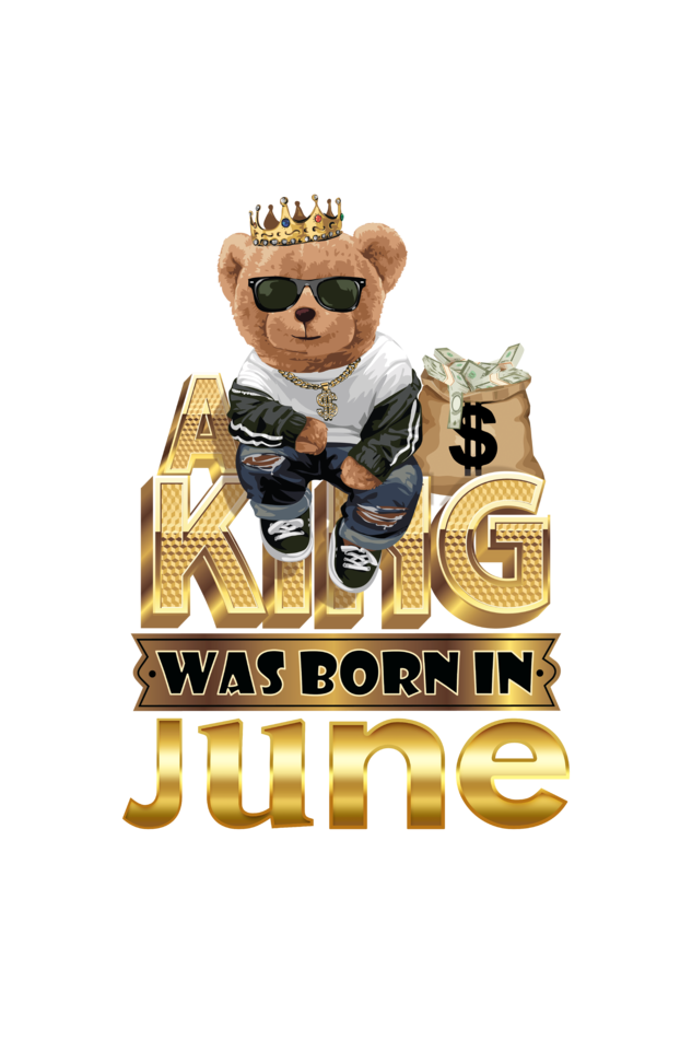 A KING WAS BORN IN JUNE KIDS SHIRT