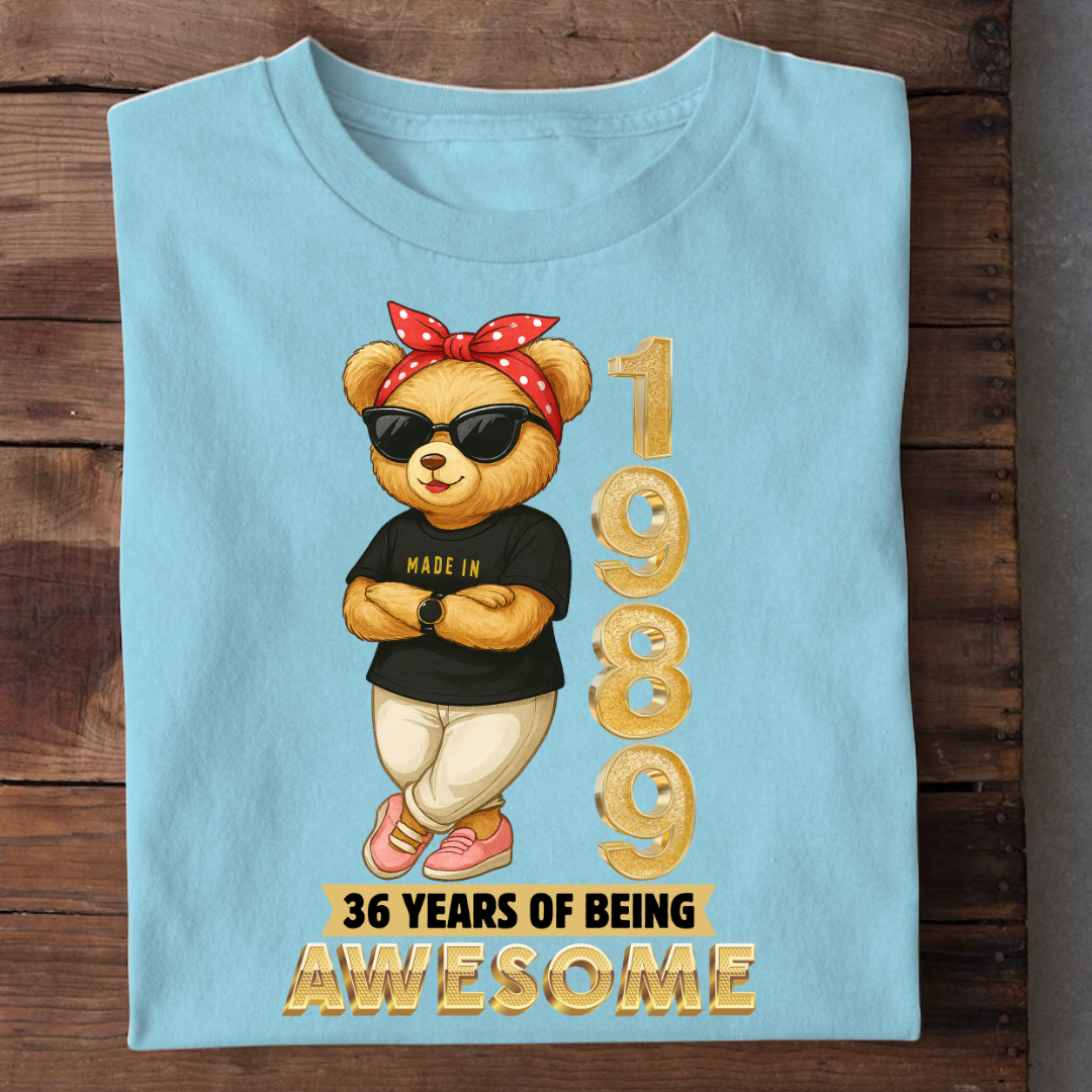 MADE 1989 36 YEARS OF AWESOME QI