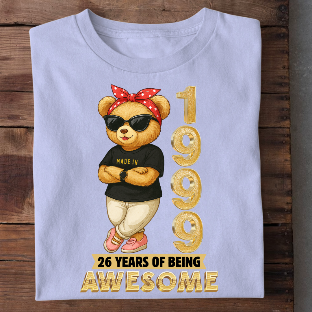 MADE 1999 26 YEARS OF AWESOME QI