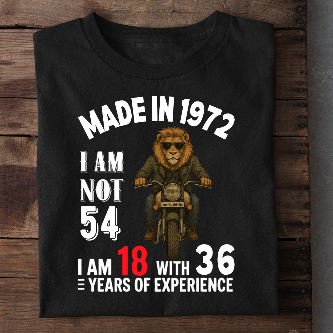 MADE IN 1972 I AM NOT 54 QI