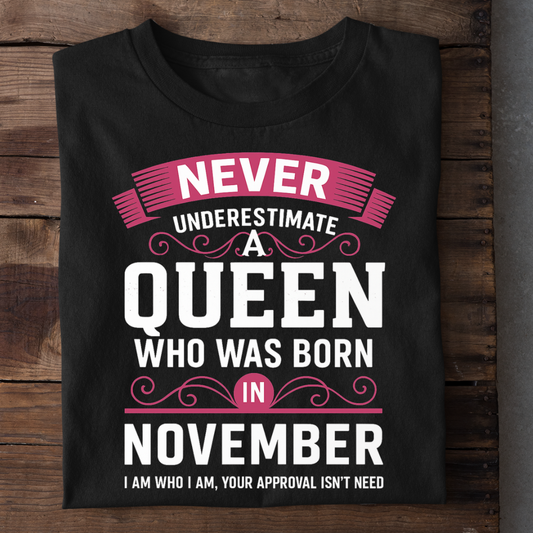 NEVER UNDERESTIMATE NOVEMBER QUEEN QI