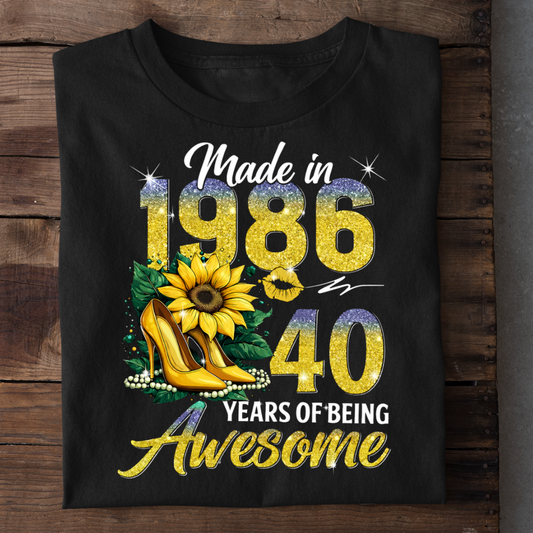 MADE 1986-40 YEARS AWESOME FLOWER QI