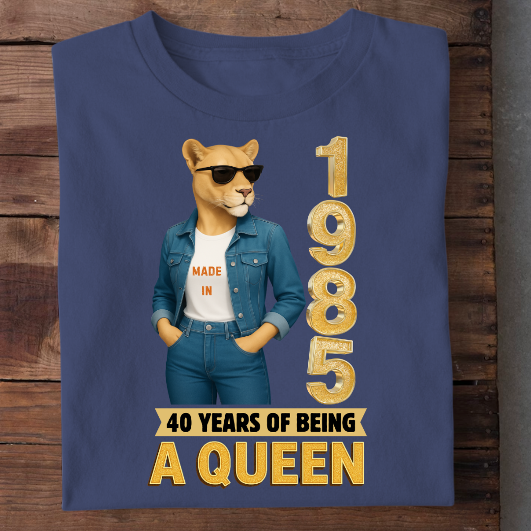 1985 BORN 40 YEARS BEING A QUEEN QI