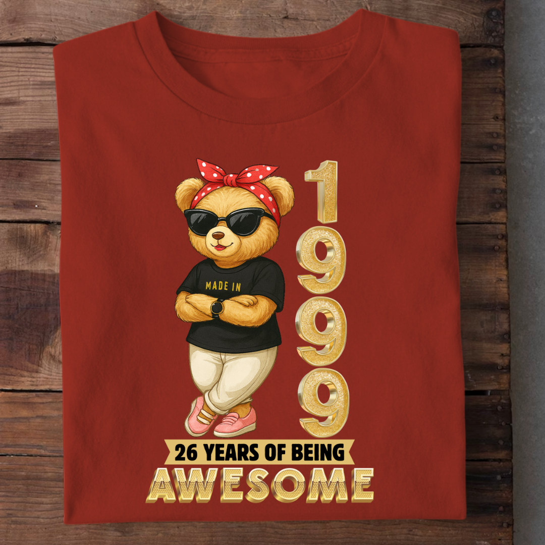MADE 1999 26 YEARS OF AWESOME QI