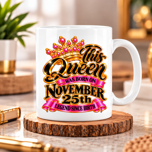 QUEEN 25TH NOVEMBER MUG