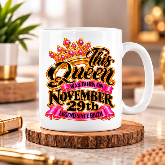 QUEEN 29TH NOVEMBER MUG