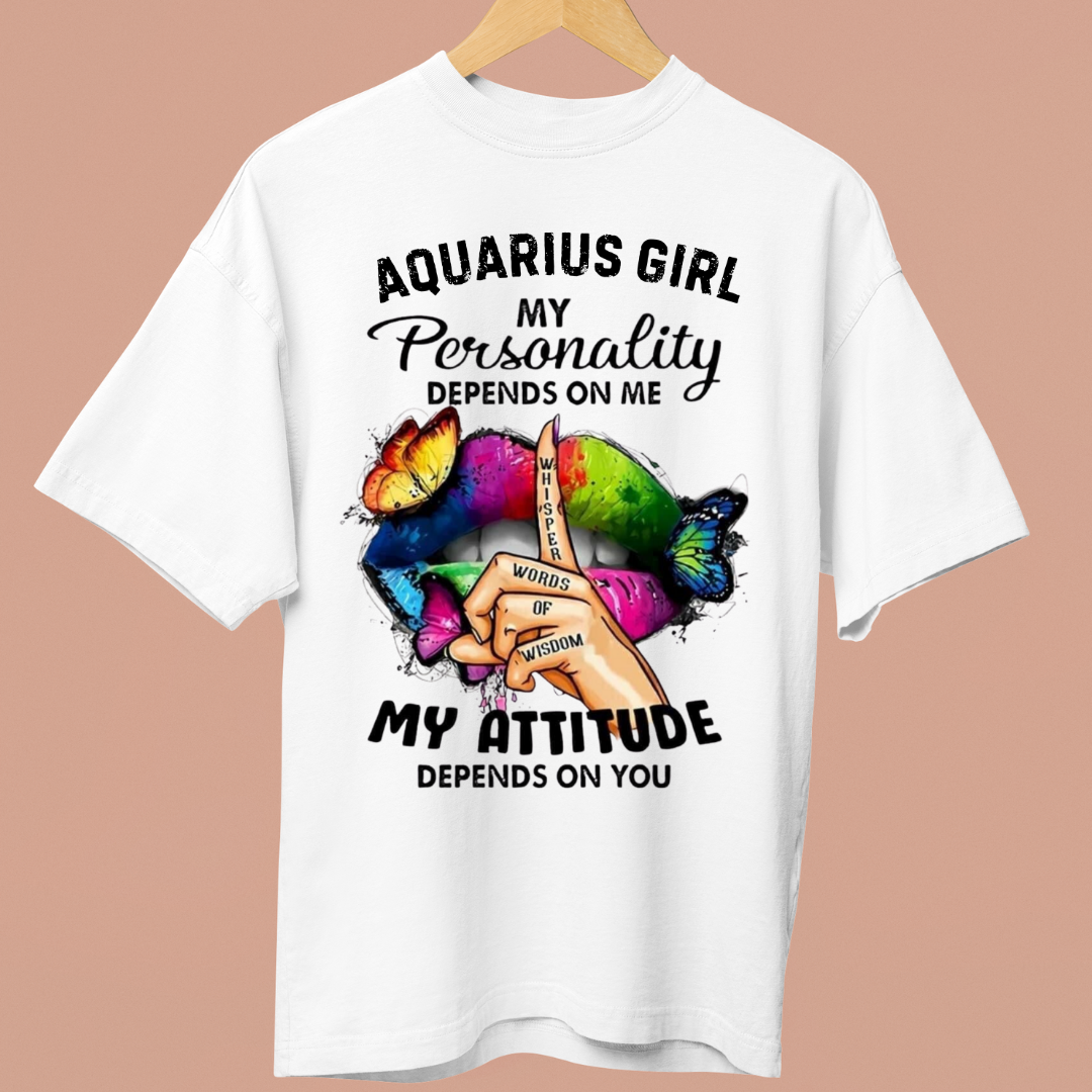 AQUARIUS GIRL ATTITUDE - OVERSIZE SHIRT