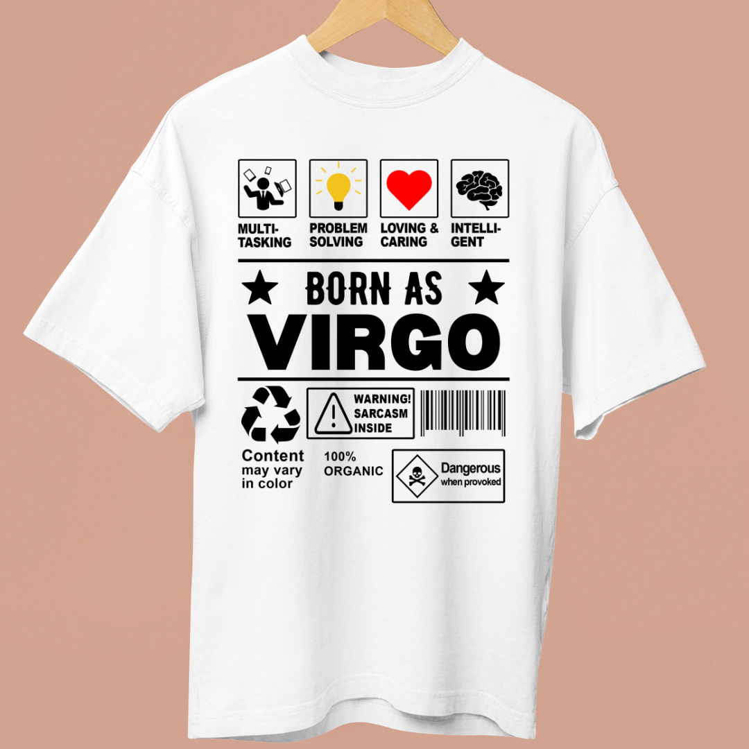 BORN AS VIRGO OVERSIZE TEE