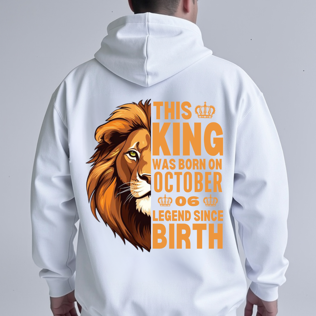 KING 6TH OCTOBER BACK PRINT HOODIE