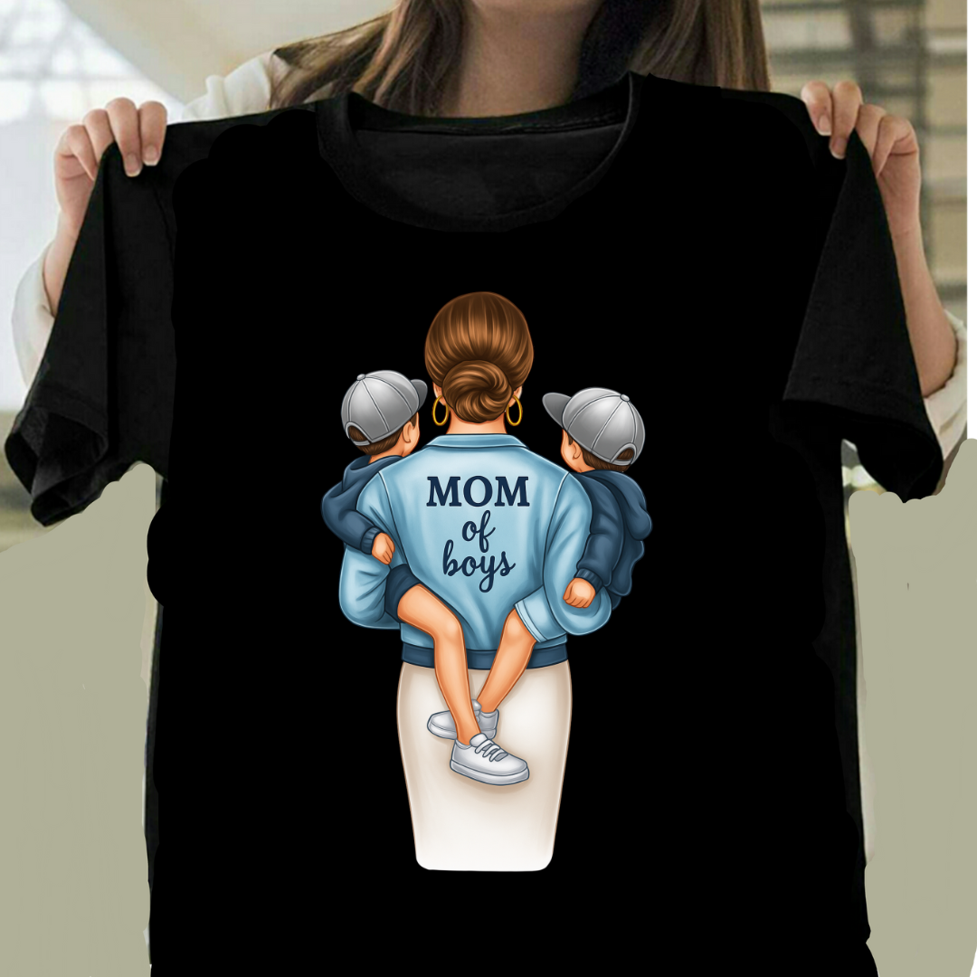 MOM OF BOYS TEE QI