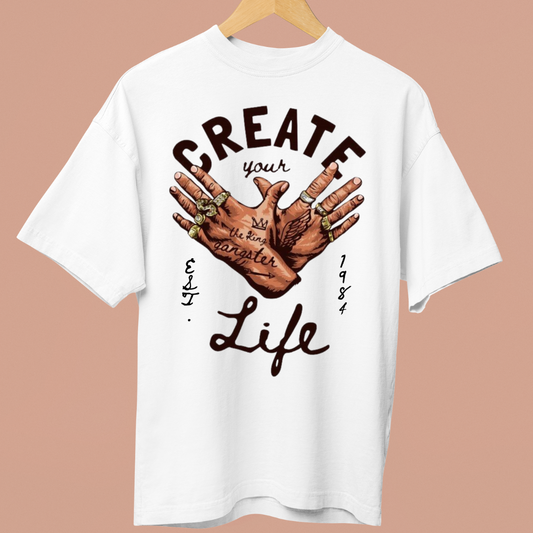 CREATE YOUR LIFE EST 1984 - OVERSIZE SHIRT