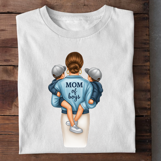 MOM OF BOYS TEE QI