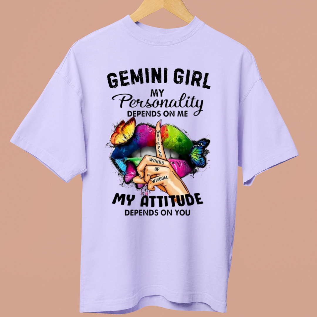 GEMINI GIRL ATTITUDE - OVERSIZE SHIRT