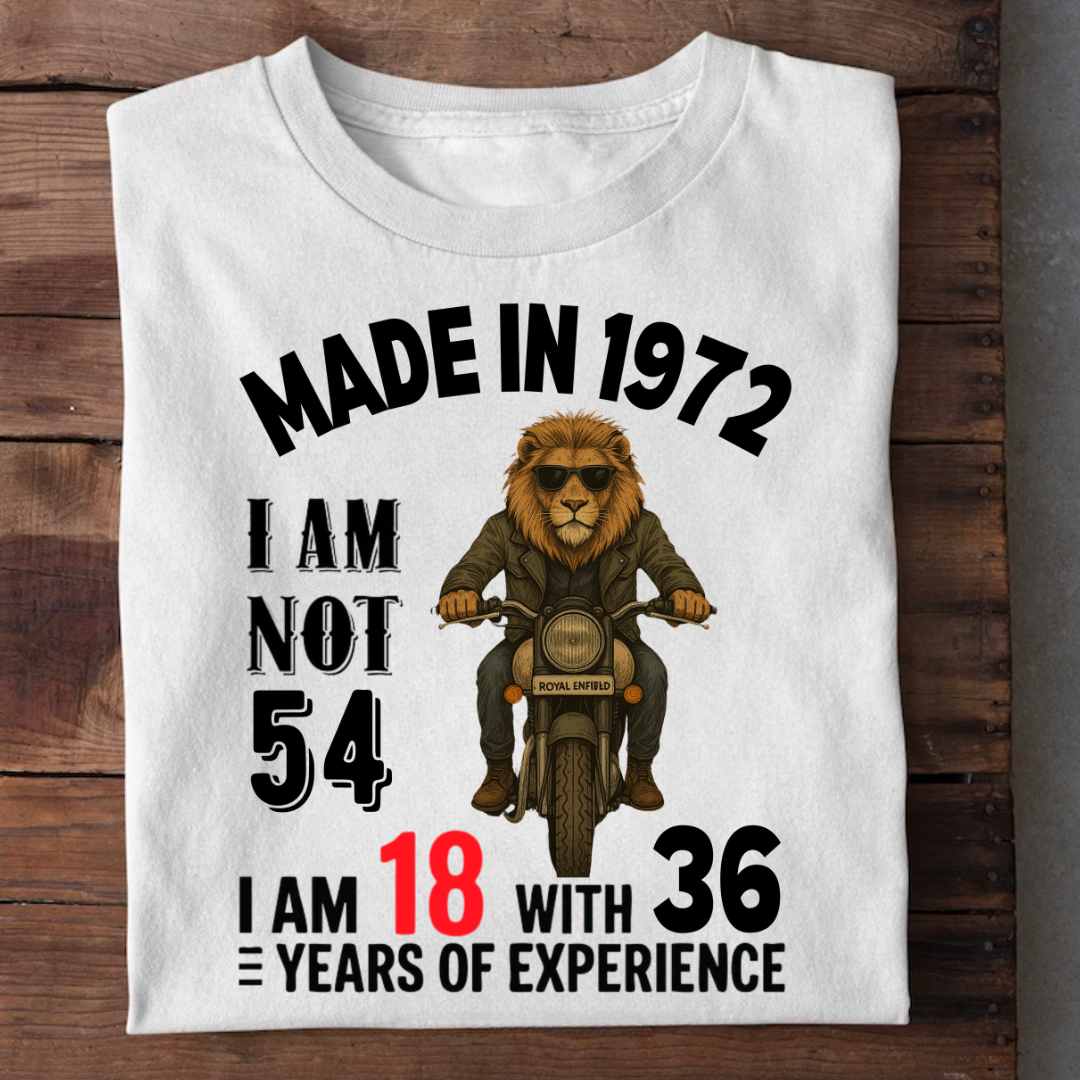 MADE IN 1972 I AM NOT 54 QI