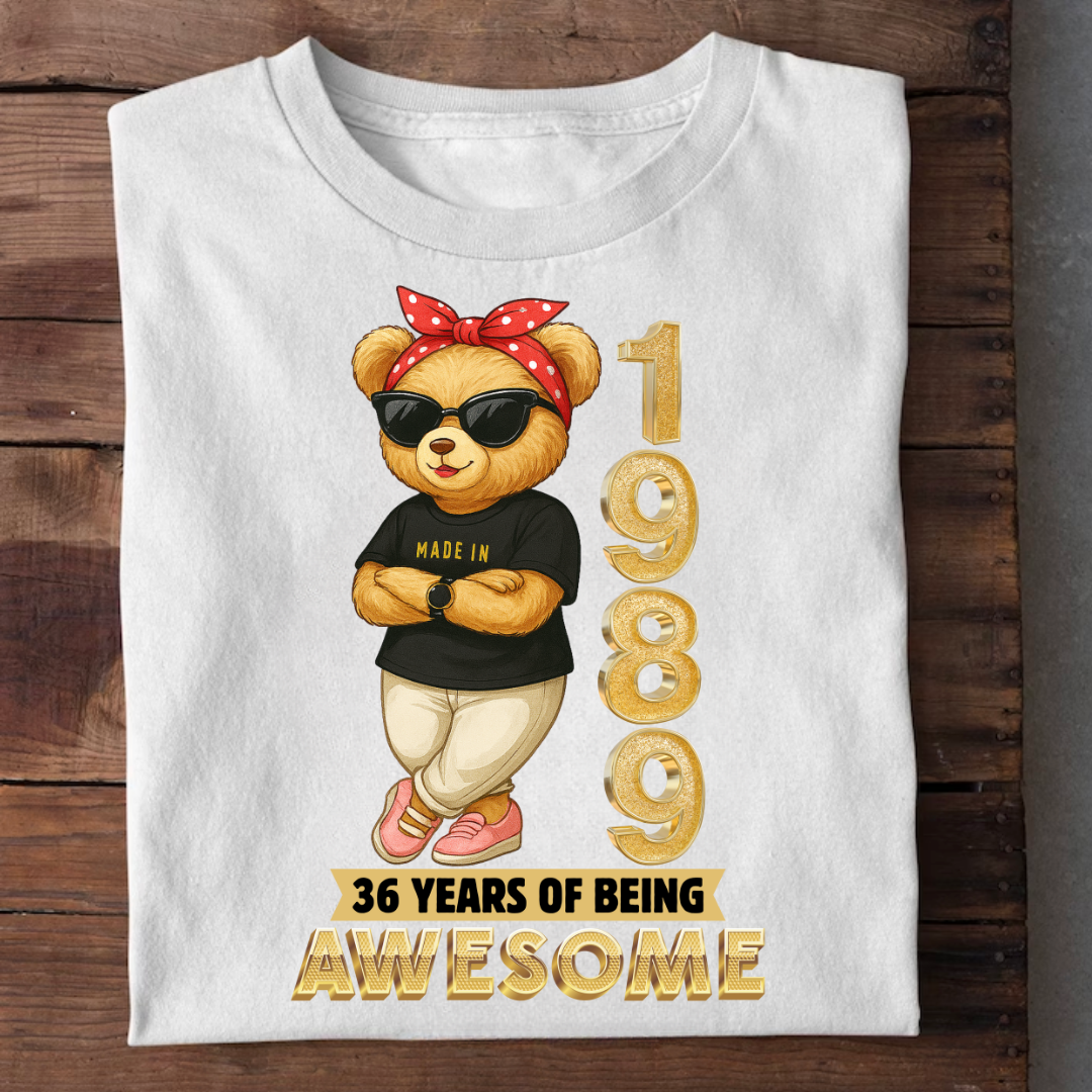 MADE 1989 36 YEARS OF AWESOME QI
