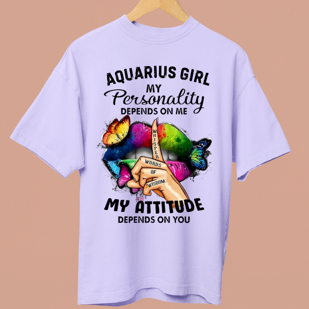 AQUARIUS GIRL ATTITUDE - OVERSIZE SHIRT