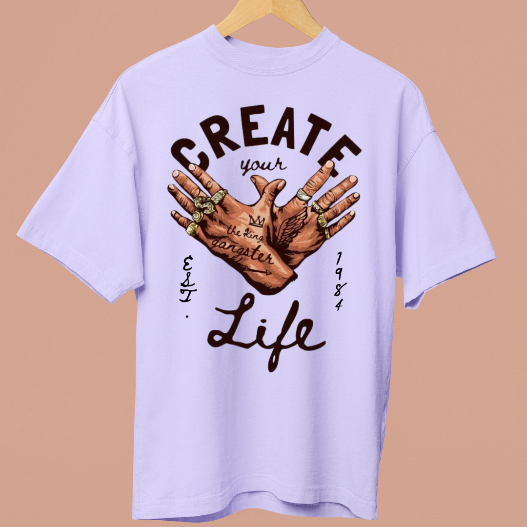 CREATE YOUR LIFE EST 1984 - OVERSIZE SHIRT