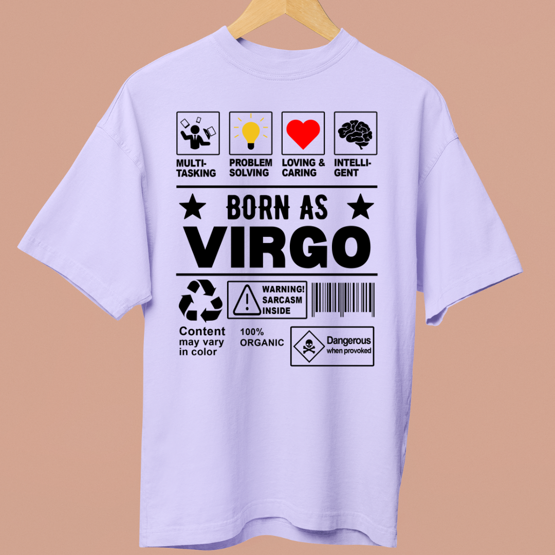 BORN AS VIRGO OVERSIZE TEE