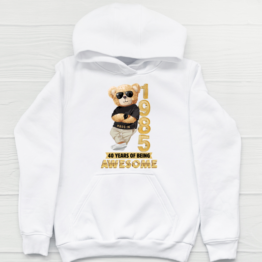 40-1985 YEARS OF AWESOME HOODIE QI