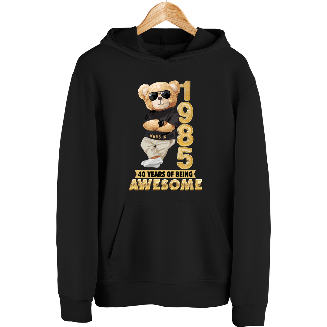 40-1985 YEARS OF AWESOME HOODIE QI