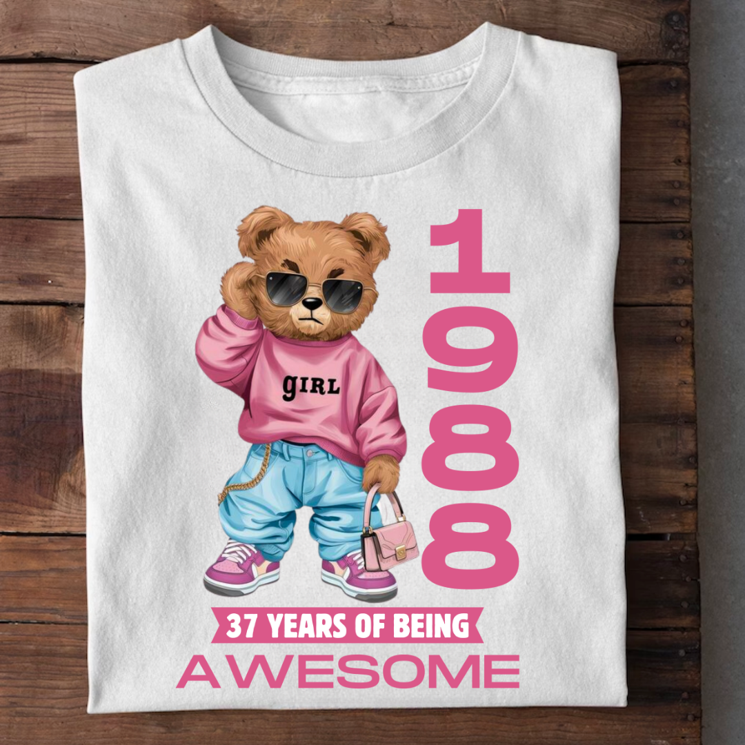 1988 GIRL 37 YEARS BEING AWESOME QI