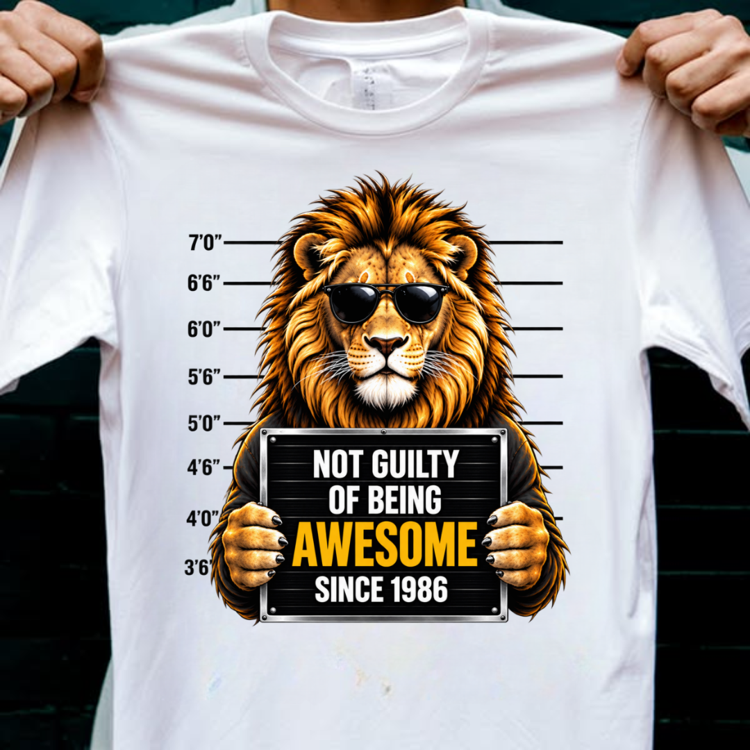 NOT GUILTY OF BEING AWESOME SINCE 1986