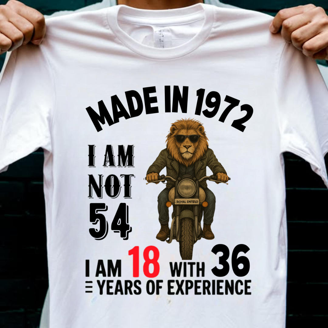 MADE IN 1972 I AM NOT 54 QI