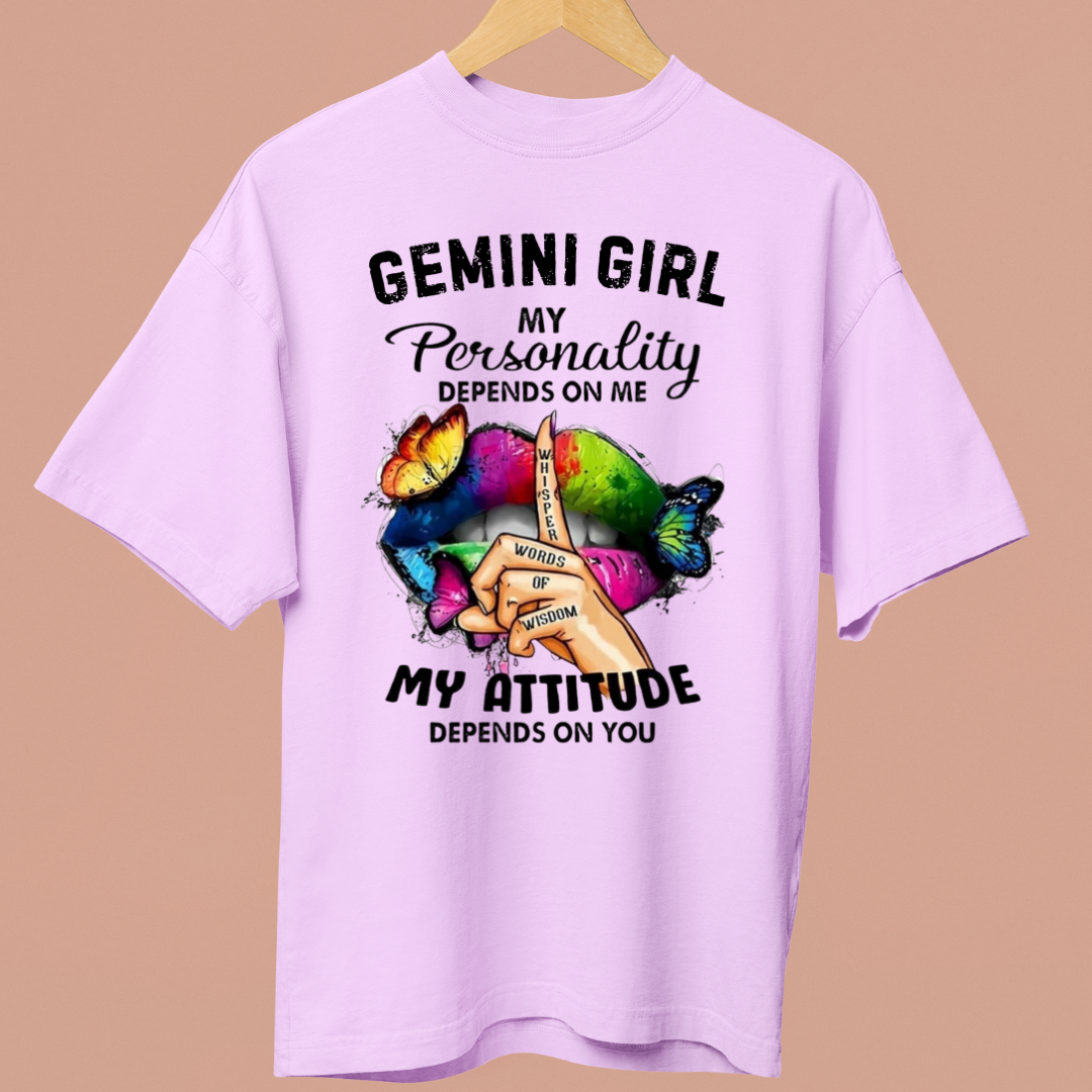 GEMINI GIRL ATTITUDE - OVERSIZE SHIRT