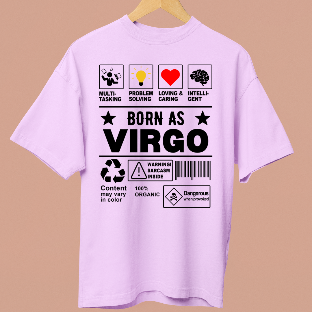 BORN AS VIRGO OVERSIZE TEE