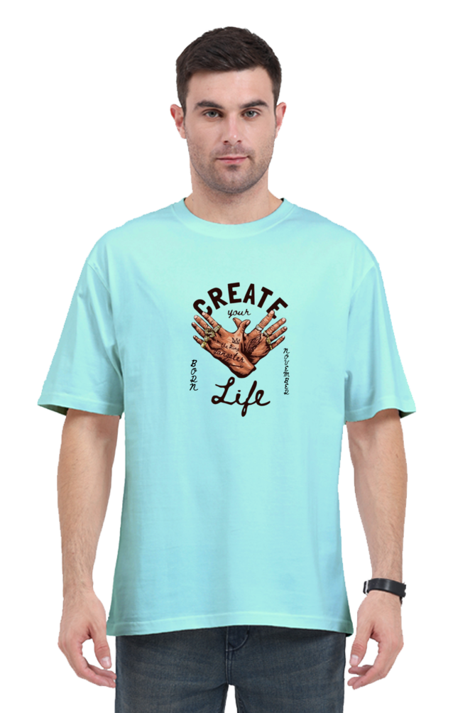 CREATE LIFE BORN NOVEMBER - OVERSIZE SHIRT