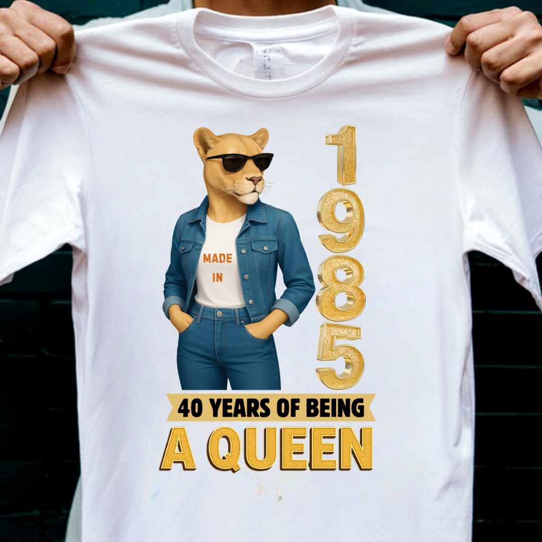 1985 BORN 40 YEARS BEING A QUEEN QI
