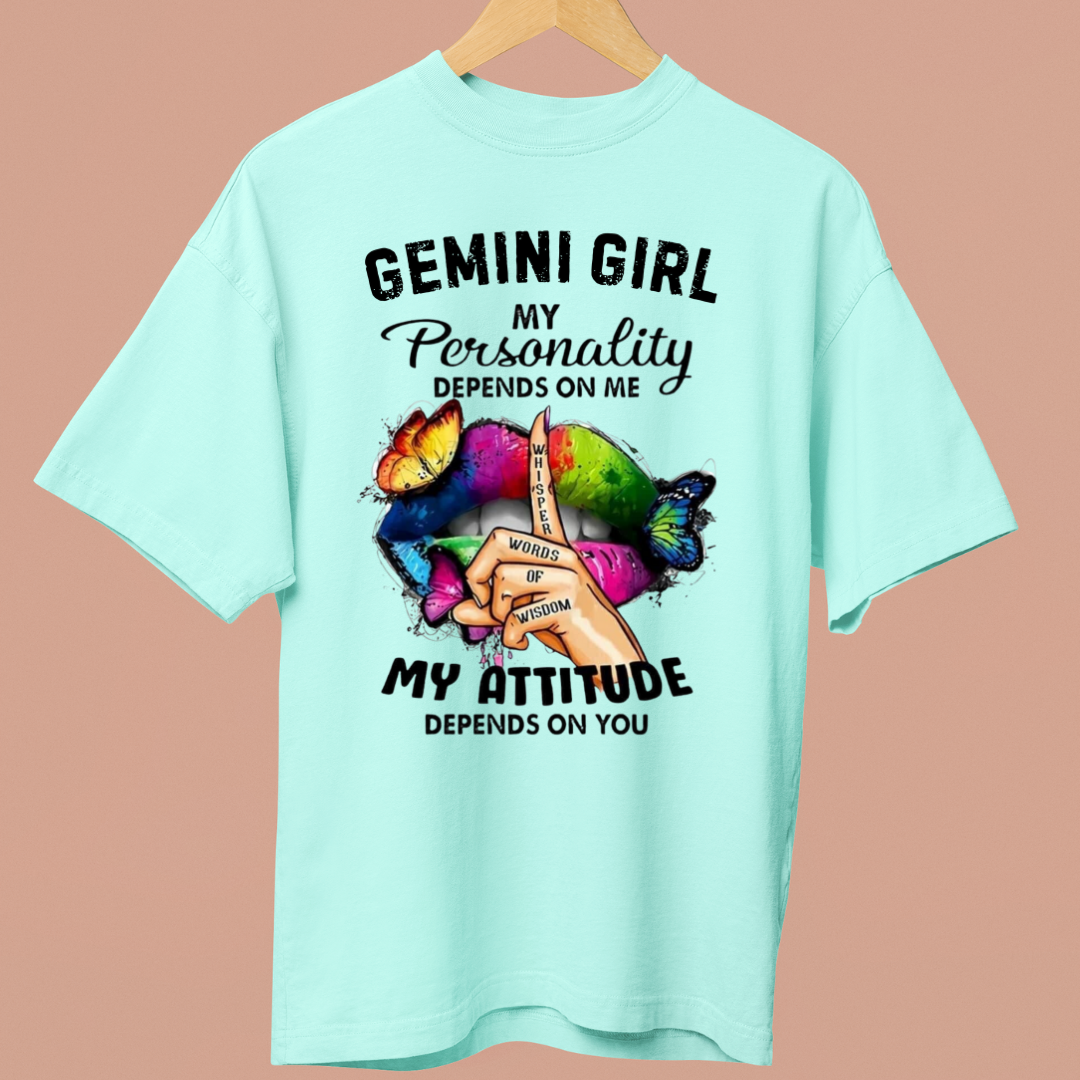 GEMINI GIRL ATTITUDE - OVERSIZE SHIRT