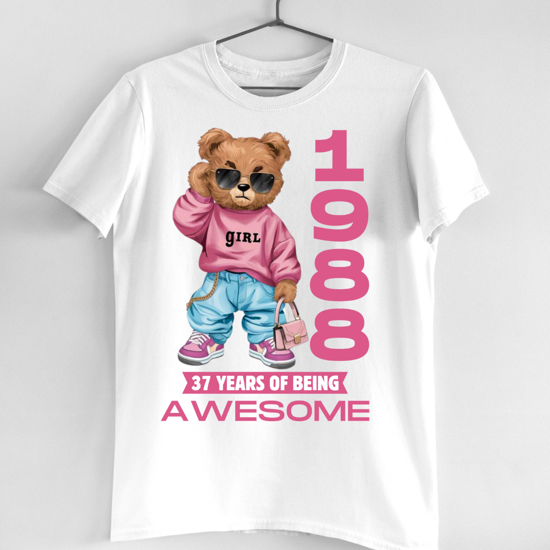 1988 GIRL 37 YEARS BEING AWESOME QI