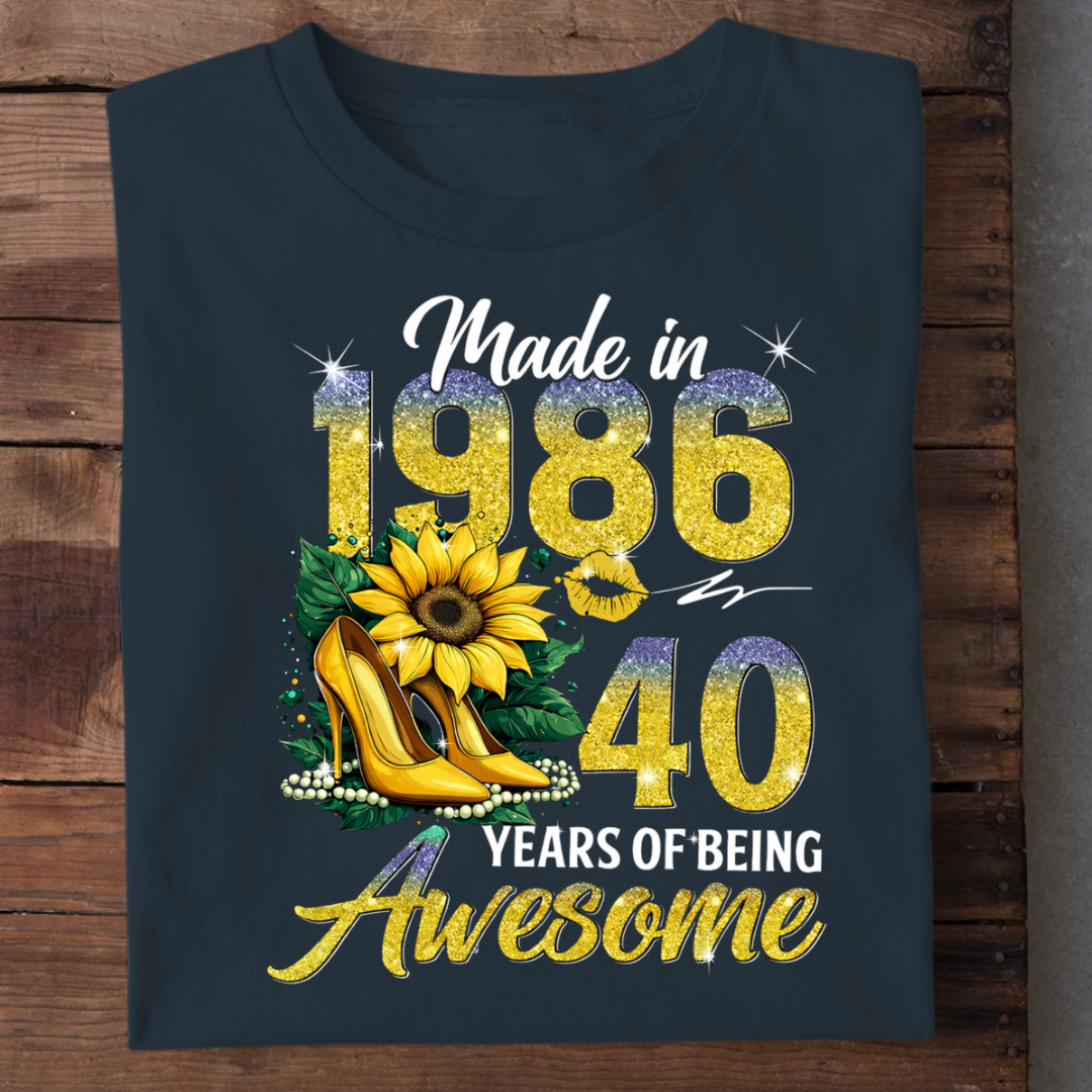 MADE 1986-40 YEARS AWESOME FLOWER QI
