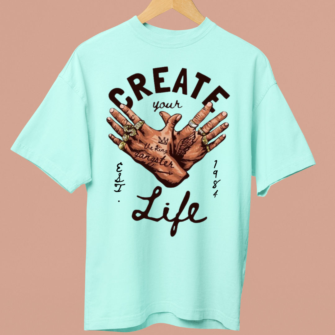 CREATE YOUR LIFE EST 1984 - OVERSIZE SHIRT