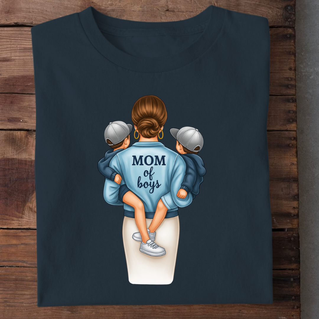 MOM OF BOYS TEE QI