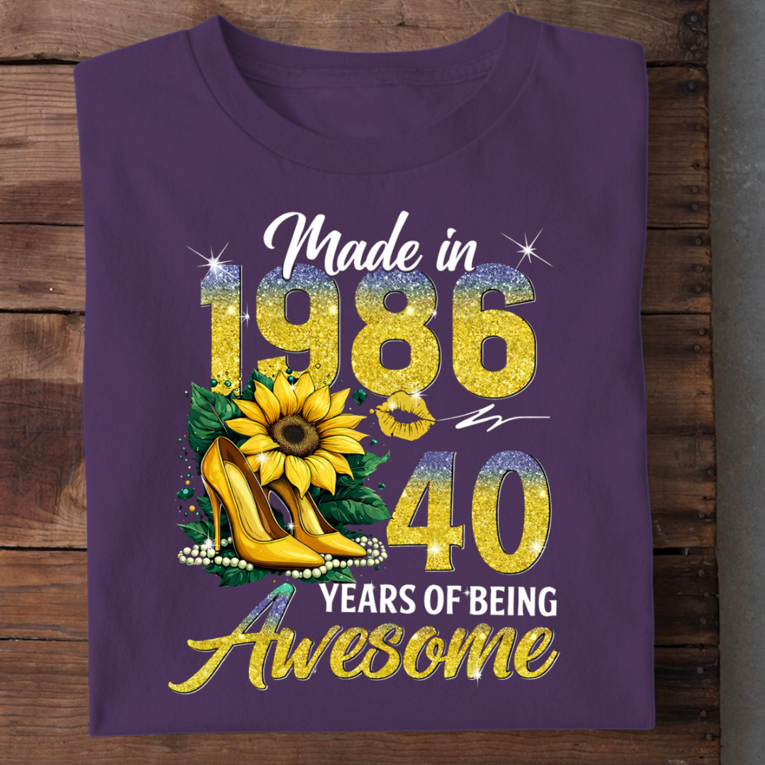 MADE 1986-40 YEARS AWESOME FLOWER QI