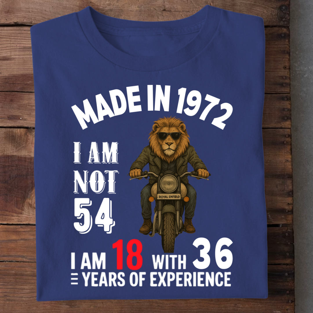 MADE IN 1972 I AM NOT 54 QI