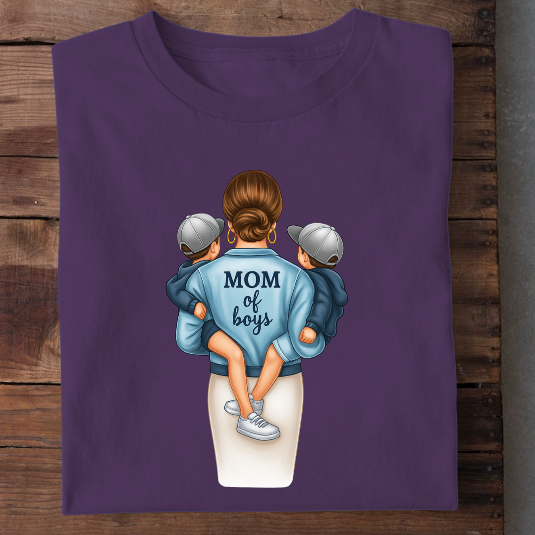 MOM OF BOYS TEE QI
