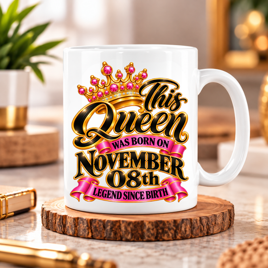 QUEEN 8TH NOVEMBER MUG
